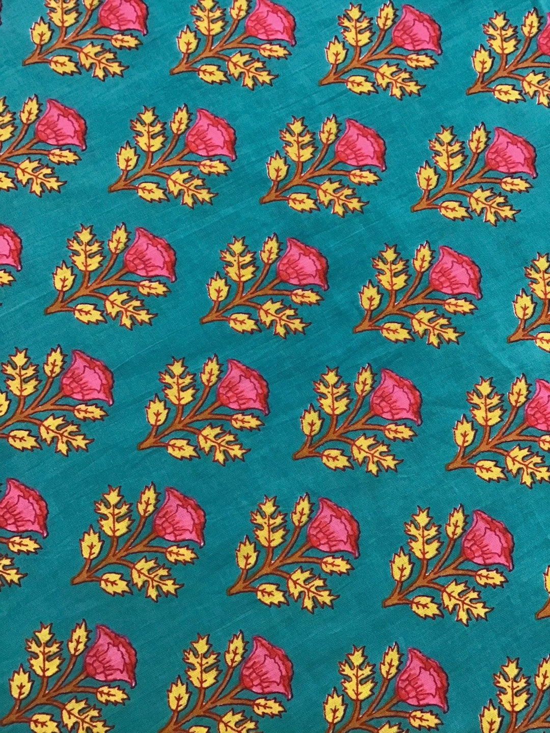 All over small tulip print Screen Printed Fabric 100% Cotton - Violet Elizabeth - Haberdashery