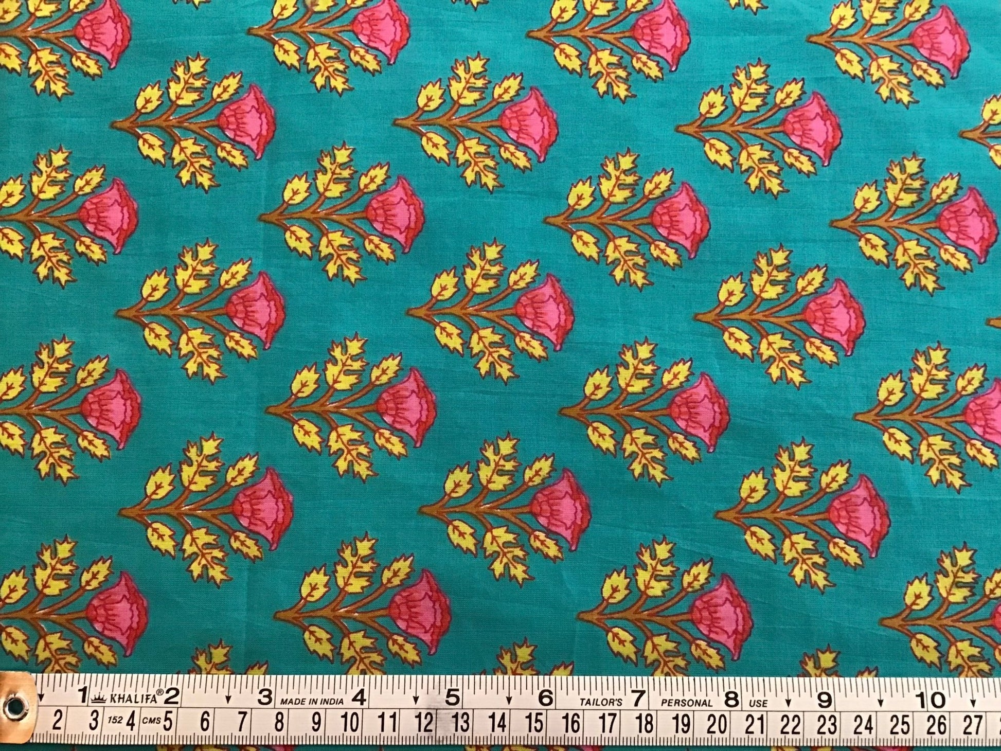 All over small tulip print Screen Printed Fabric 100% Cotton - Violet Elizabeth - Haberdashery