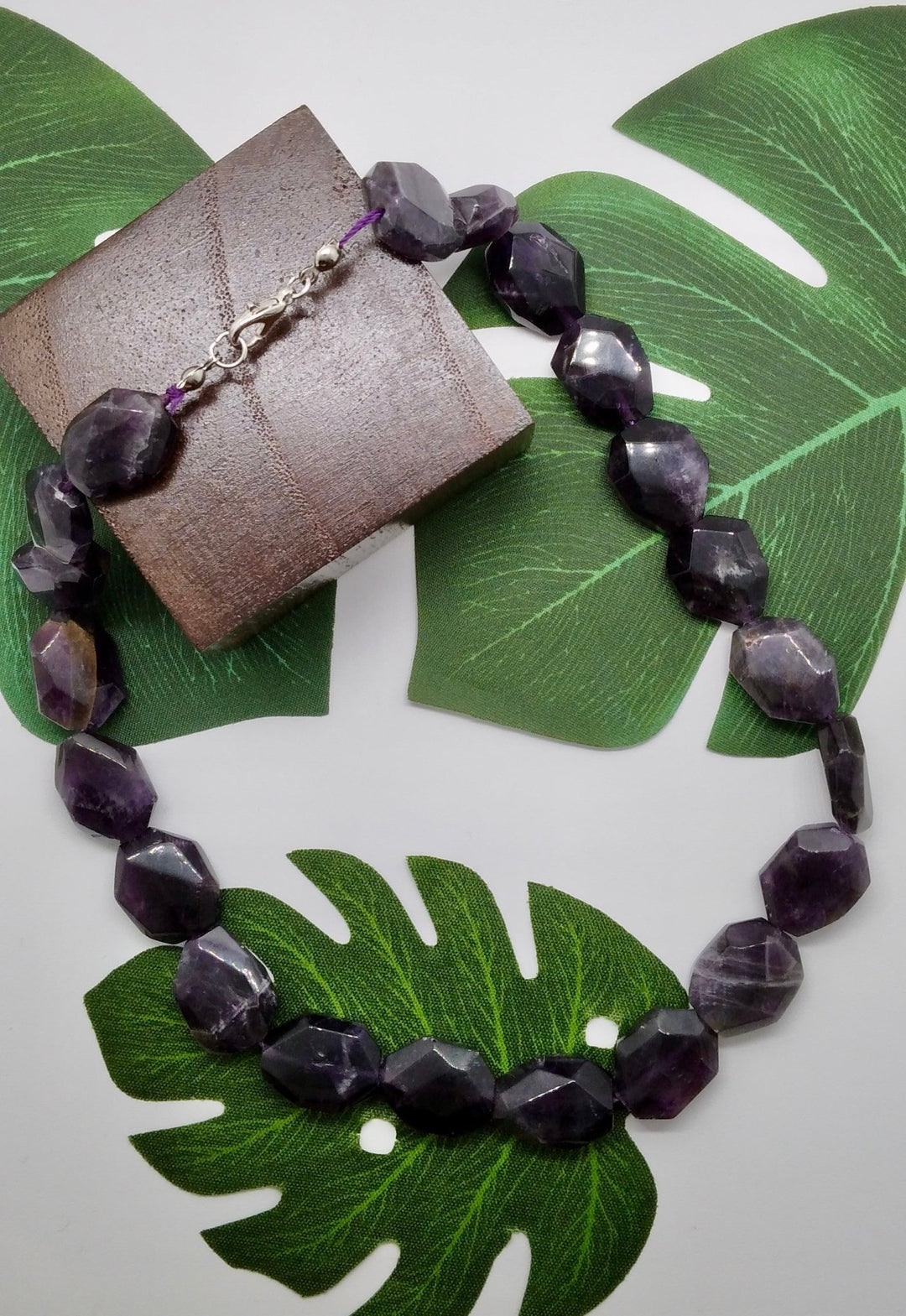 Amethyst Abundance Natural Stone Necklace - Violet Elizabeth - Jewellery