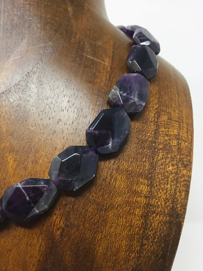Amethyst Abundance Natural Stone Necklace - Violet Elizabeth - Jewellery