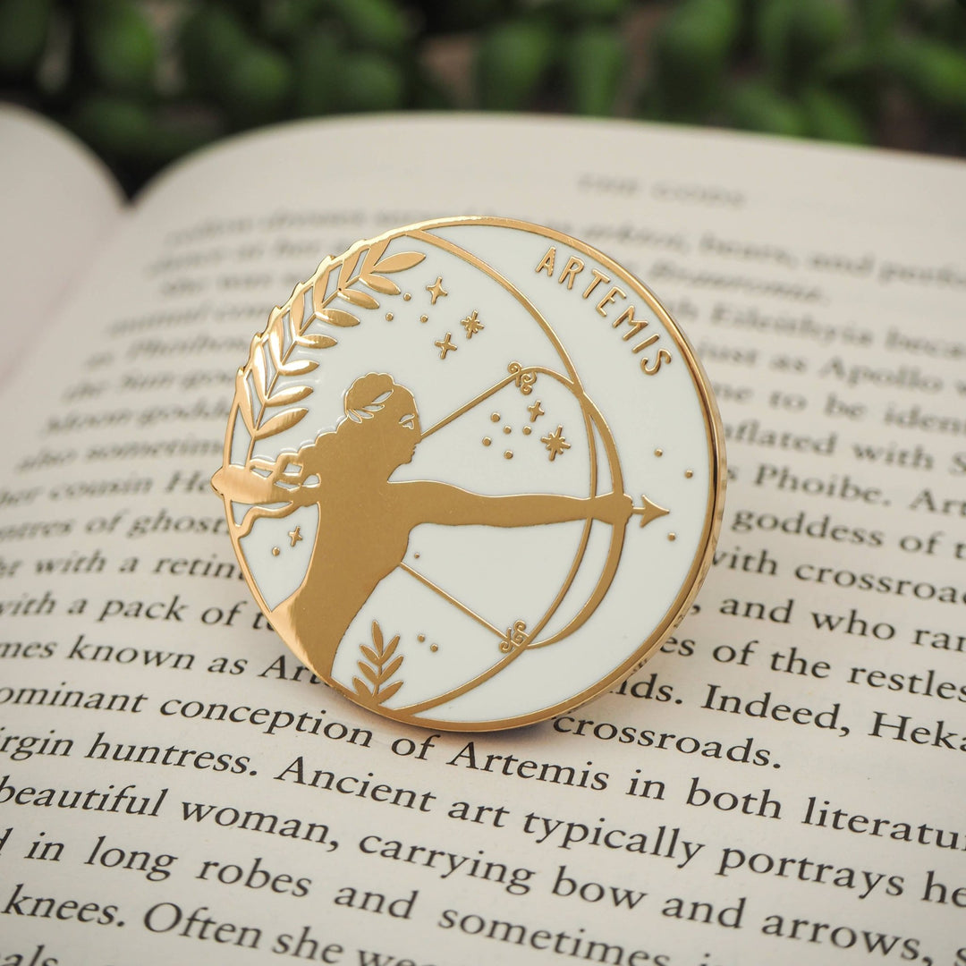 Artemis Enamel Pin Badge - Greek Mythology Collection - Violet Elizabeth - 