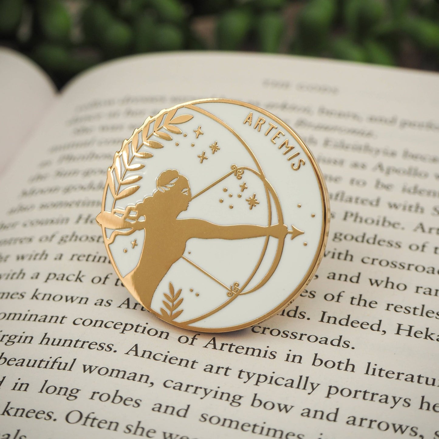 Artemis Enamel Pin Badge - Greek Mythology Collection - Violet Elizabeth - 
