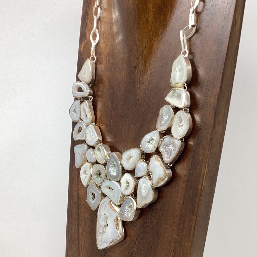 Asymmetric Agate necklace - Violet Elizabeth - Jewellery