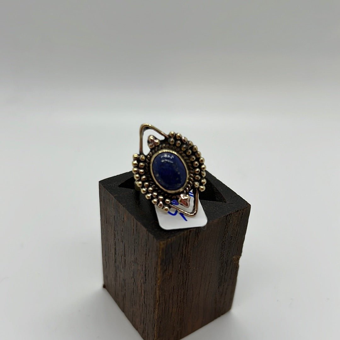 Aztec Brass Ring: Various Stones - Violet Elizabeth - Jewellery
