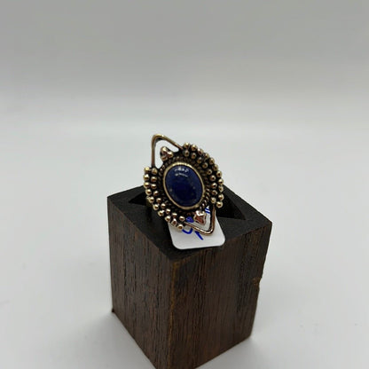 Aztec Brass Ring: Various Stones - Violet Elizabeth - Jewellery