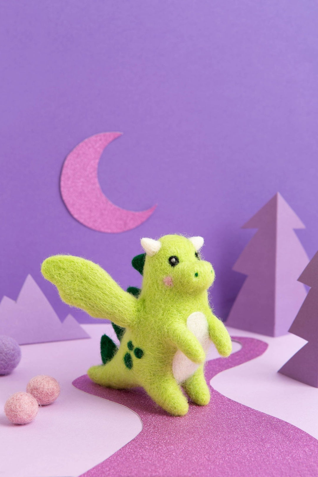 Baby Dragon Mini Needle Felting Kit | Complete Craft Kit - Violet Elizabeth - Haberdashery