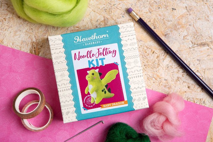 Baby Dragon Mini Needle Felting Kit | Complete Craft Kit - Violet Elizabeth - Haberdashery