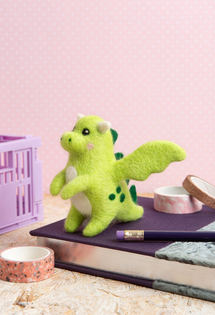 Baby Dragon Mini Needle Felting Kit | Complete Craft Kit - Violet Elizabeth - Haberdashery