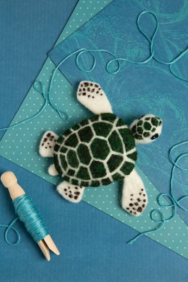 Baby Sea Turtle Mini Needle Felting Kit | Complete Craft Kit - Violet Elizabeth - Haberdashery