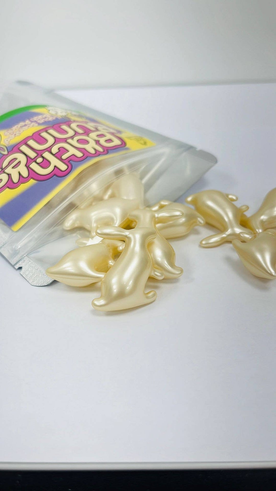Bath Bunnies - 15 Rabbit Shaped Bath Pearls - Lotus - Violet Elizabeth - 