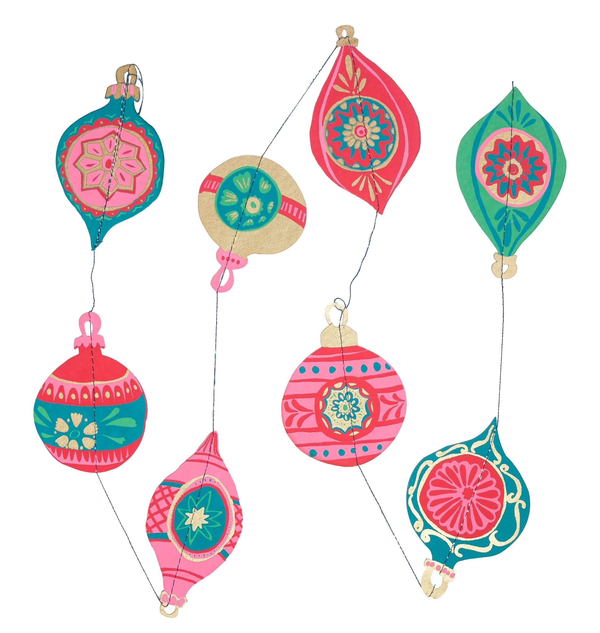 Baubles Vertical Wall Hanging - Violet Elizabeth - 