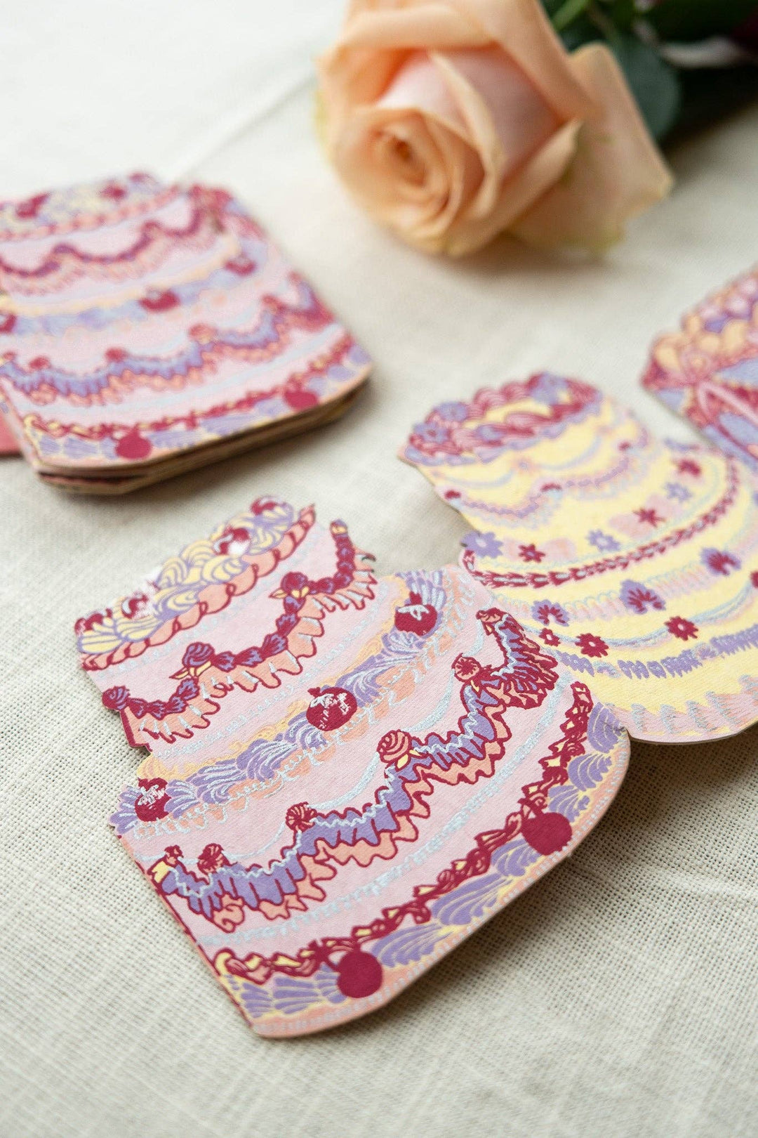 Birthday Cake Concertina Greeting Card - Violet Elizabeth - Decor