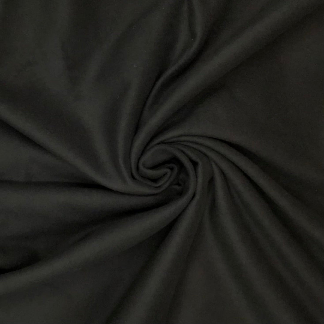 Black Recycled polyester & wool coating - Violet Elizabeth - Haberdashery