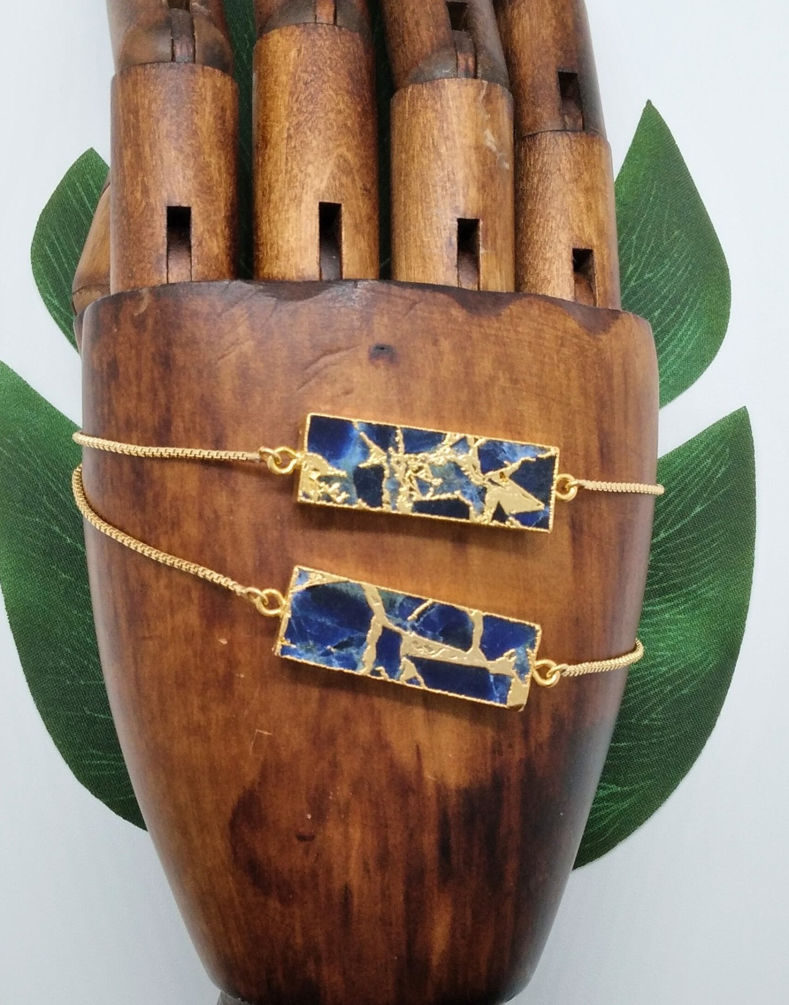 Blue Jasper Crackle Bracelet - Violet Elizabeth - Jewellery
