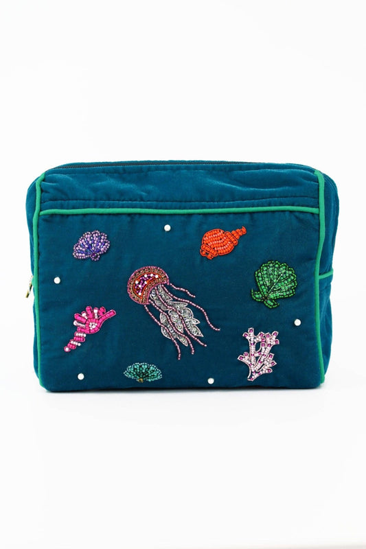 BLUE SEA THEME MAKEUP BAG - Violet Elizabeth - 