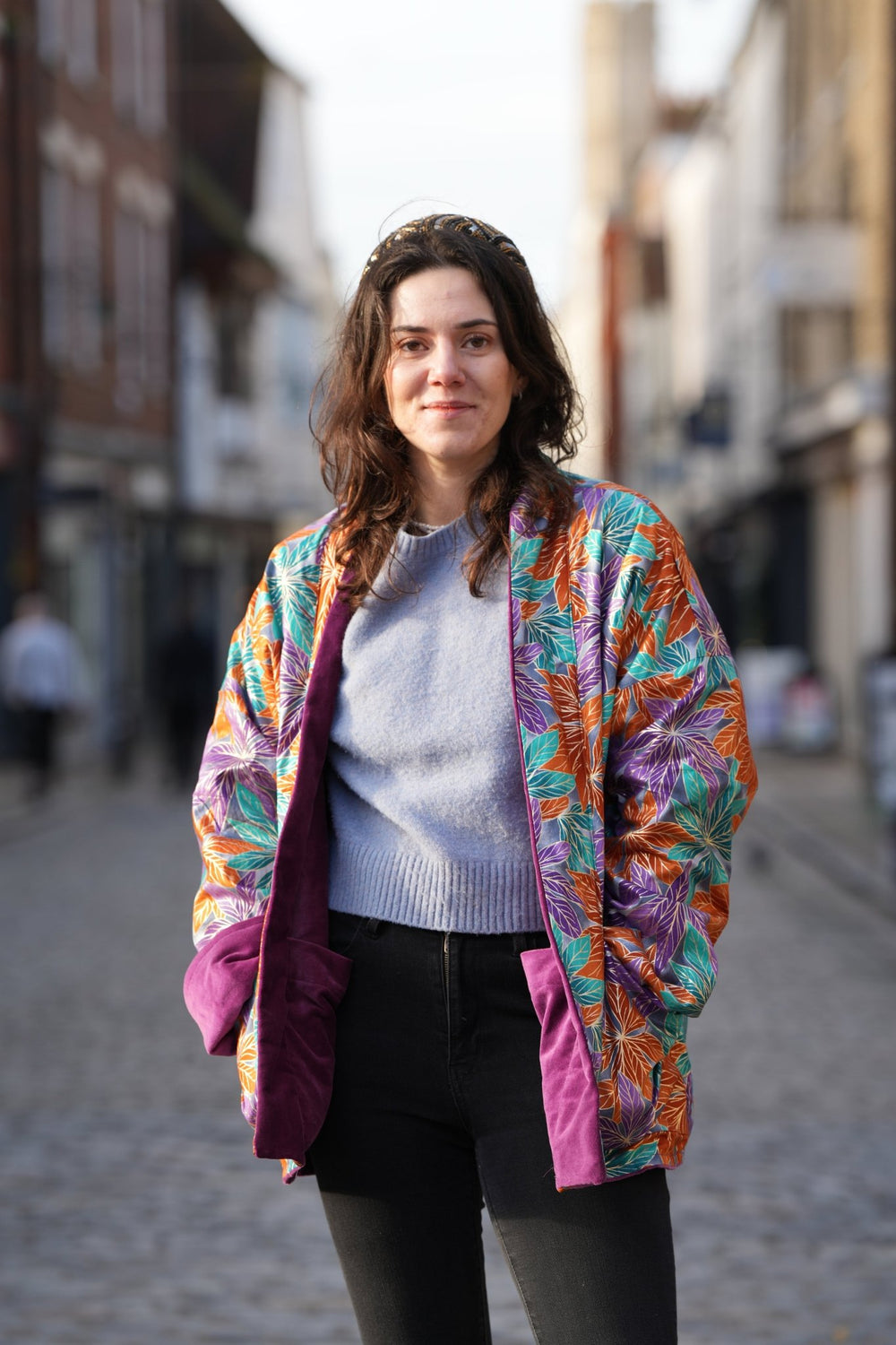 Boysenberry Velvet Jacket - Violet Elizabeth - Clothing