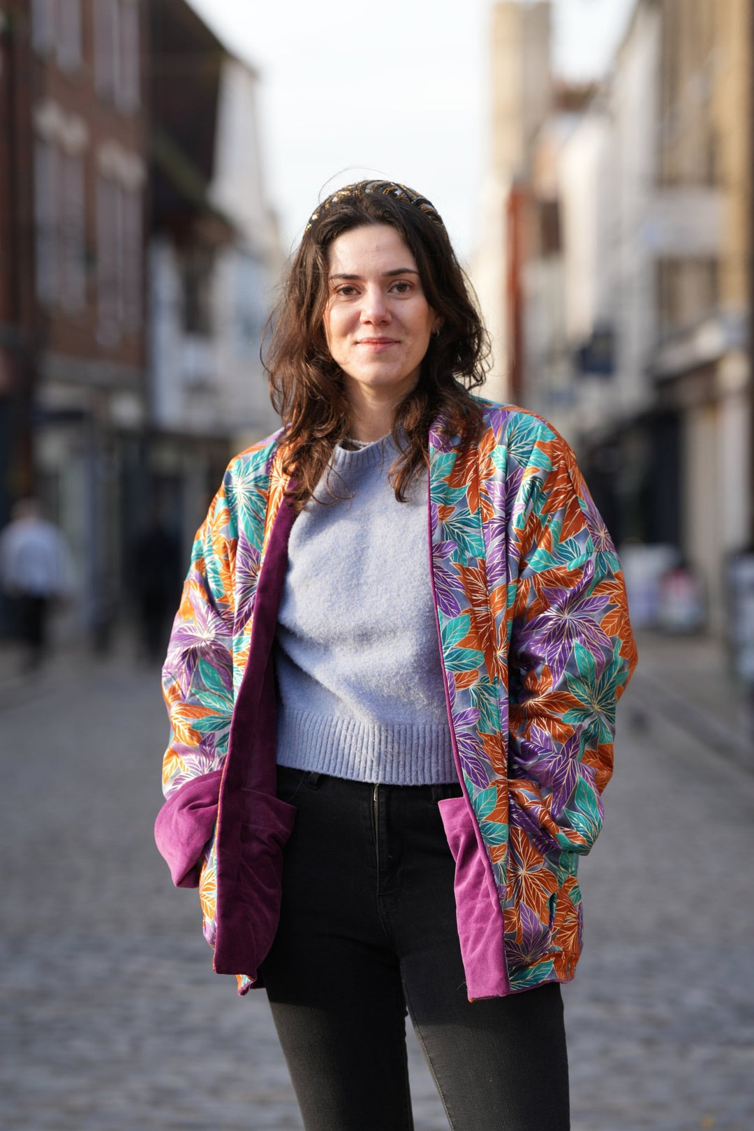 Boysenberry Velvet Jacket - Violet Elizabeth - Clothing