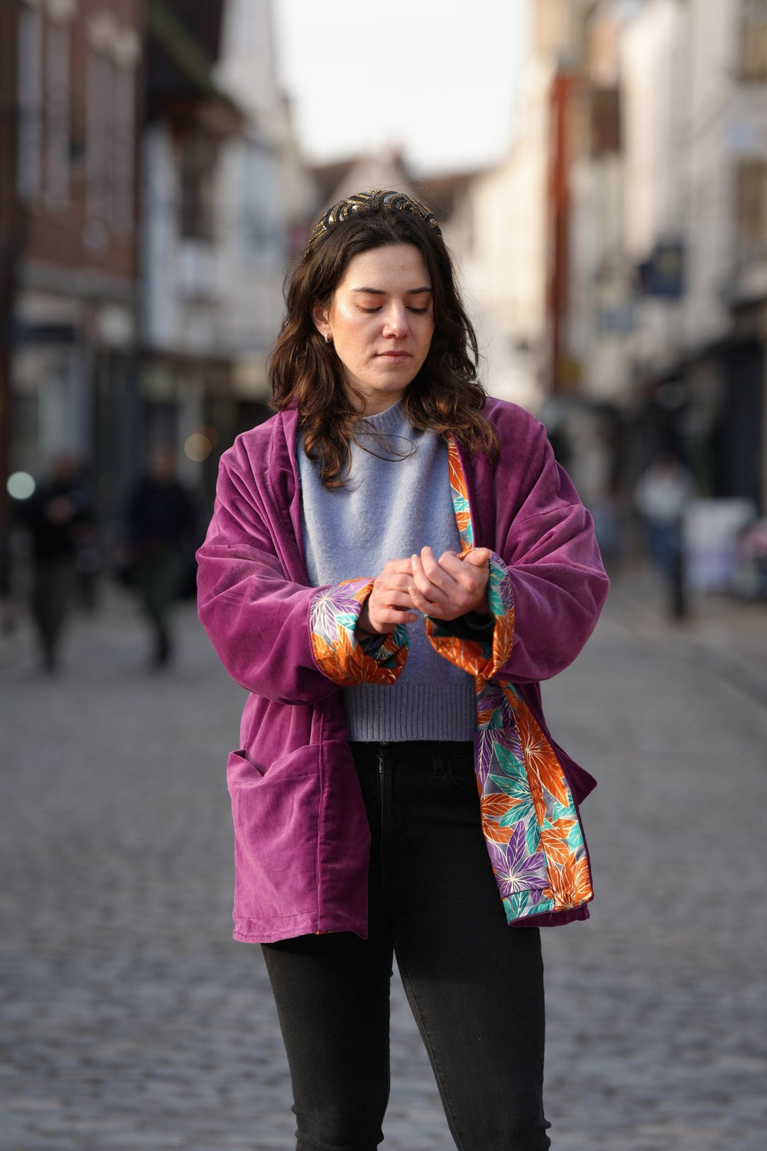 Boysenberry Velvet Jacket - Violet Elizabeth - Clothing