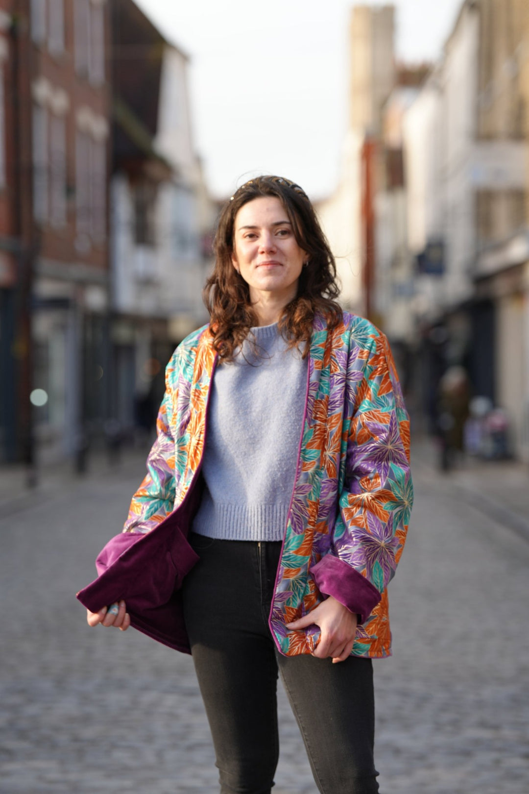 Boysenberry Velvet Jacket - Violet Elizabeth - Clothing