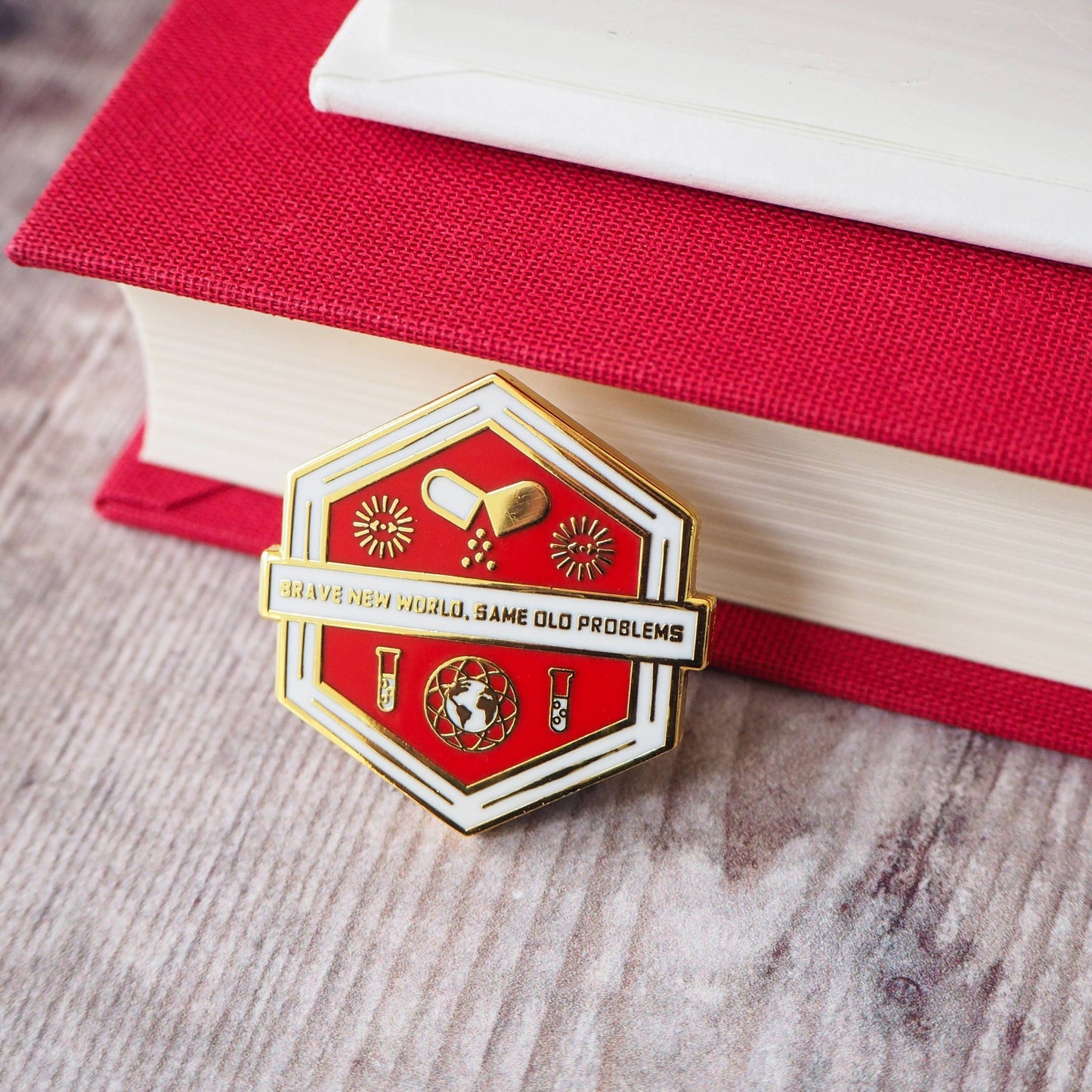 Brave New World Enamel Pin Badge - Dystopian Collection - Violet Elizabeth - 