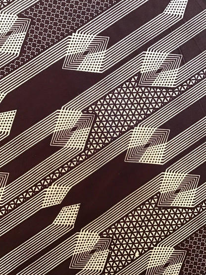 Brown diamond Wax print fabric - Violet Elizabeth - Haberdashery