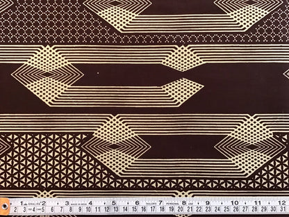 Brown diamond Wax print fabric - Violet Elizabeth - Haberdashery