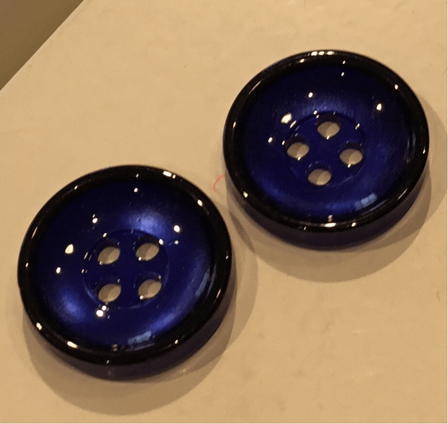 Buttons 20mm royal blue - Violet Elizabeth - Haberdashery