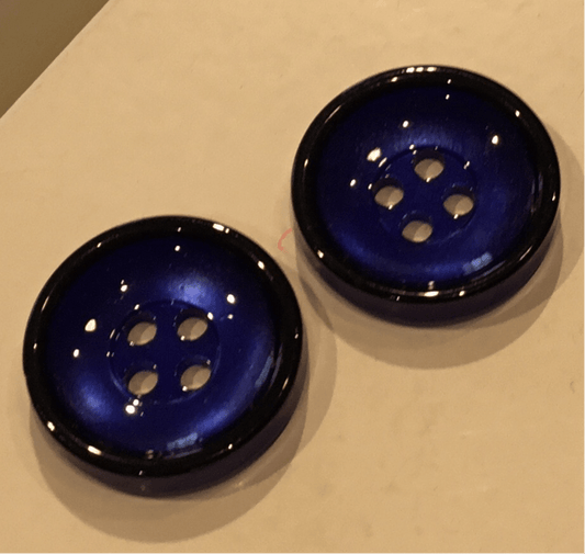 Buttons 20mm royal blue - Violet Elizabeth - Haberdashery