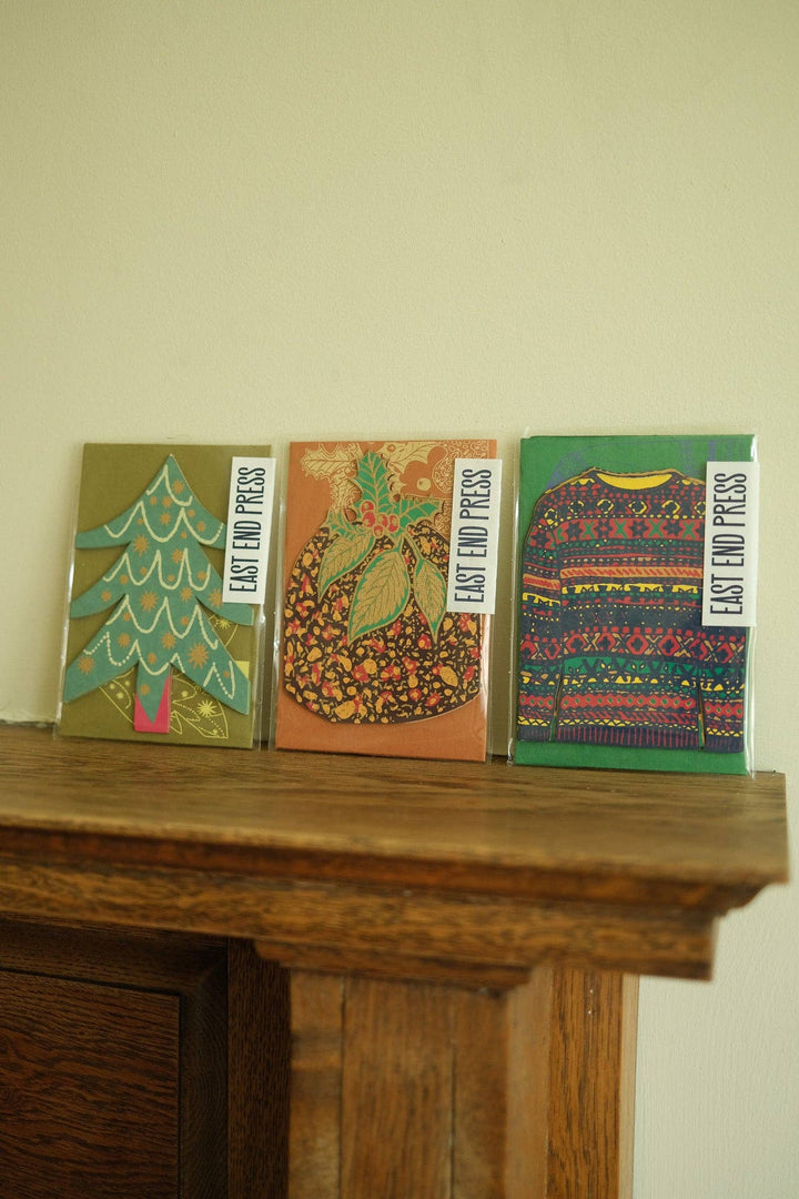 UK/EU: Christmas Pudding Concertina Card