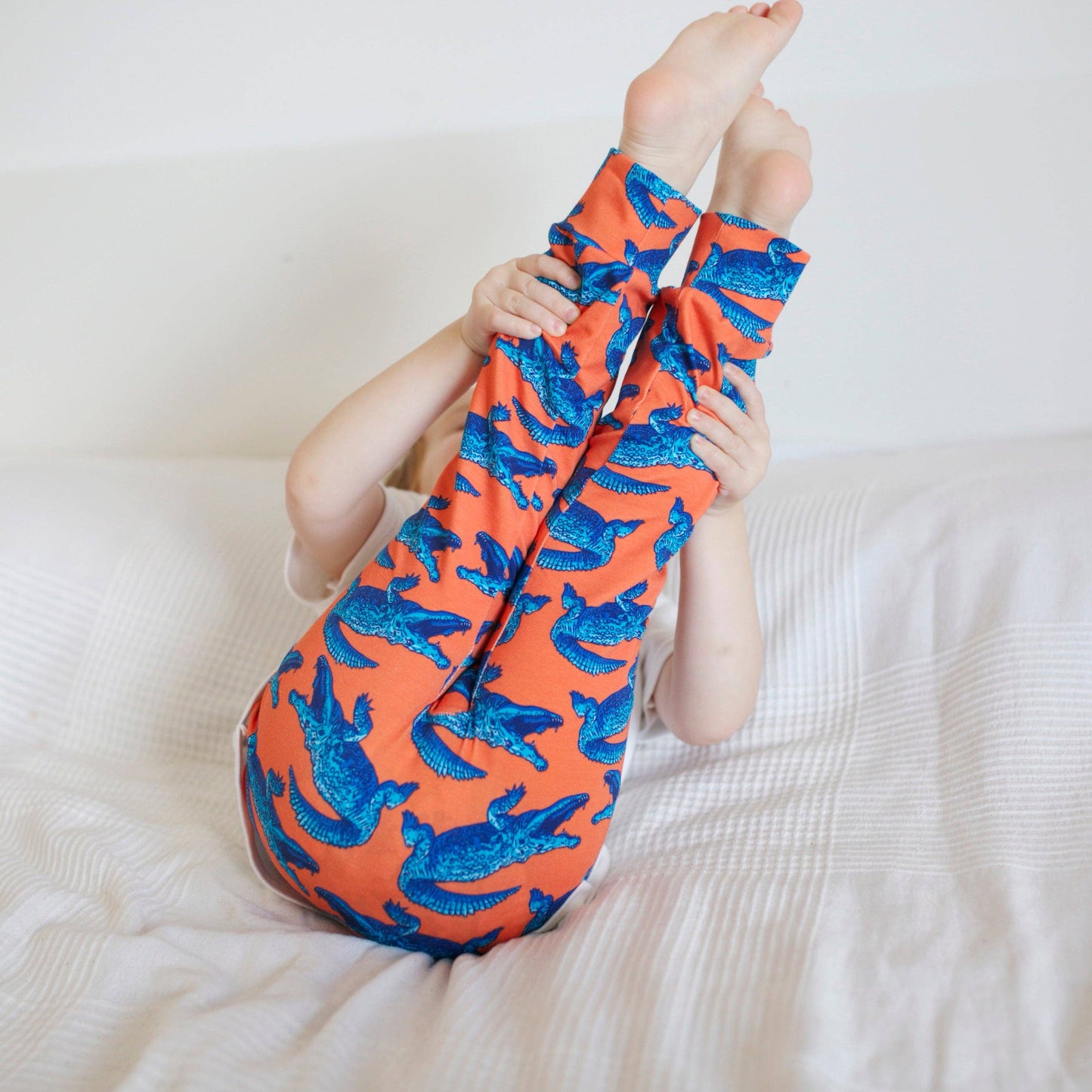 Super Mutant Blue Crocodile Leggings 0-6 Years: 0-6 M