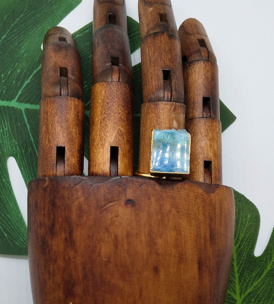 Calm Ocean Agate Swirl Ring - Violet Elizabeth - Jewellery