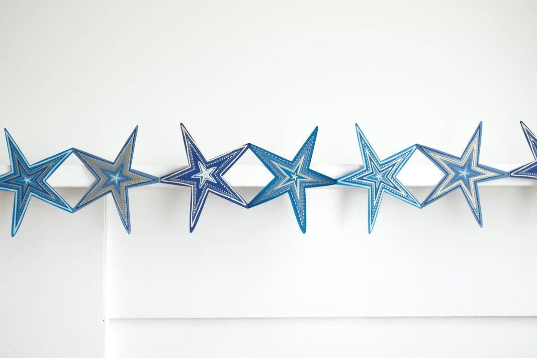 UK/EU: Stars Concertina Garland