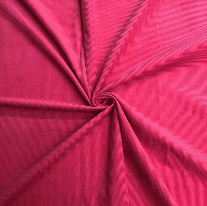 Cerise Cotton Corduroy Fabric