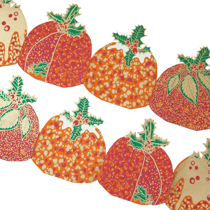 Christmas Puddings Concertina Garland - Violet Elizabeth - 