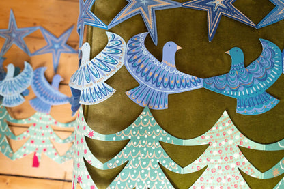 Christmas Trees Concertina Garland - Violet Elizabeth - 