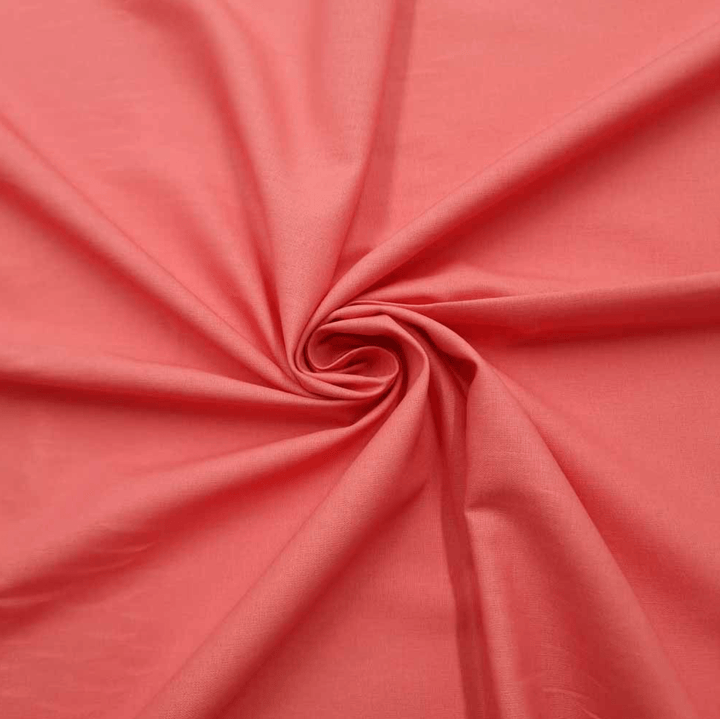 Coral plain quilting cotton