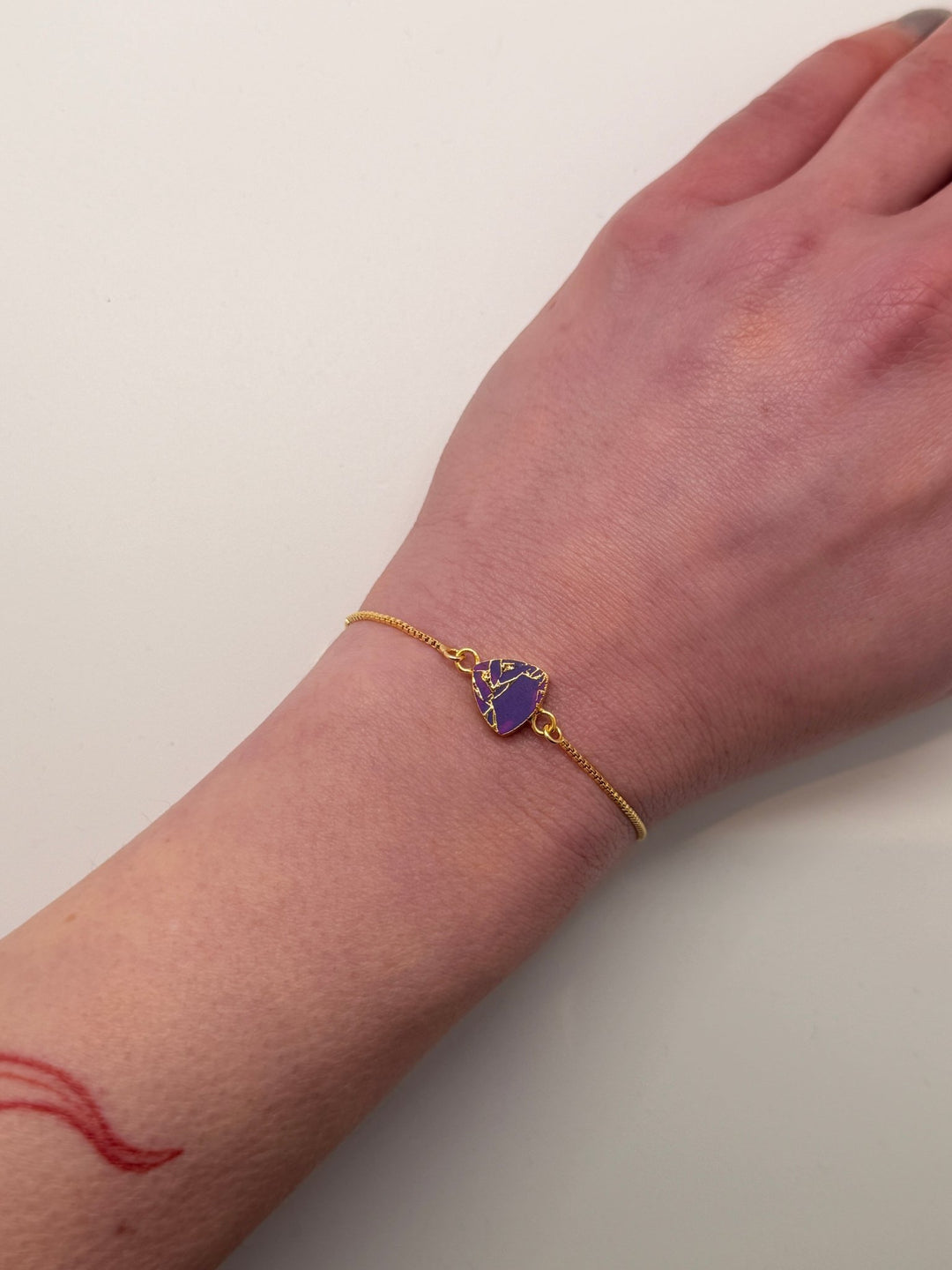 Crackle Triangular Amethyst Bracelet - Violet Elizabeth - Jewellery