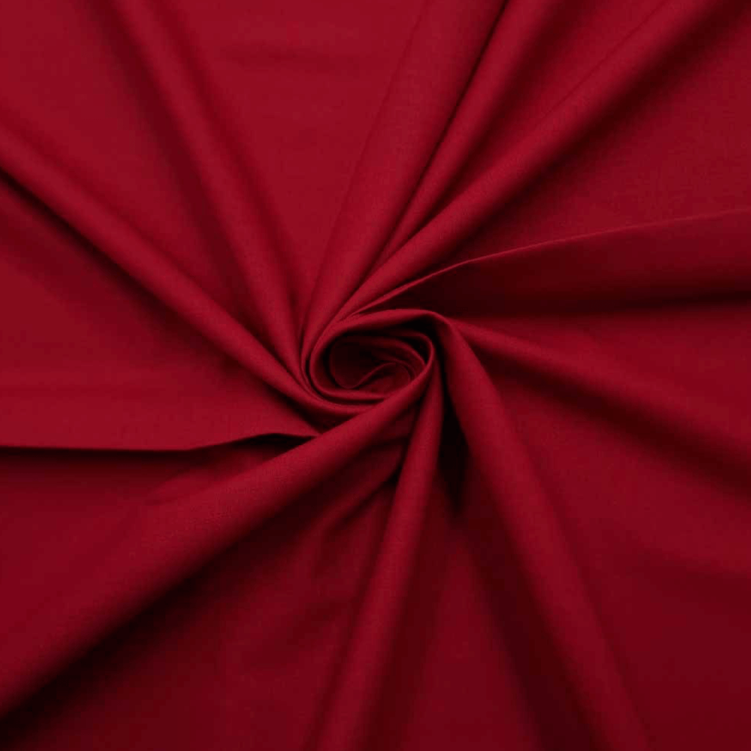 Crimson Plain Quilting Cotton - Violet Elizabeth - Haberdashery