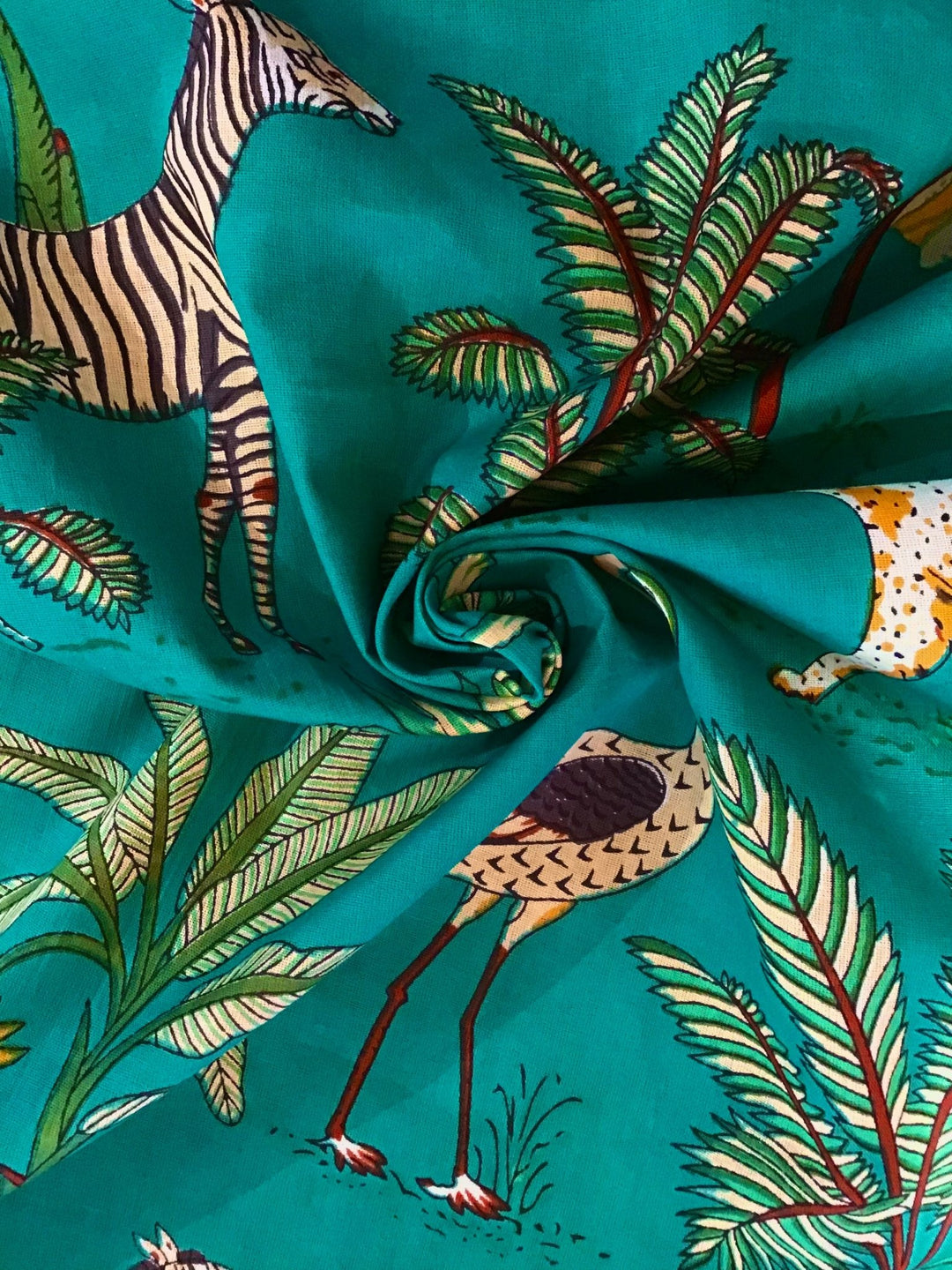 Day at the Zoo Screen Printed Fabric 100% Cotton - Violet Elizabeth - Haberdashery