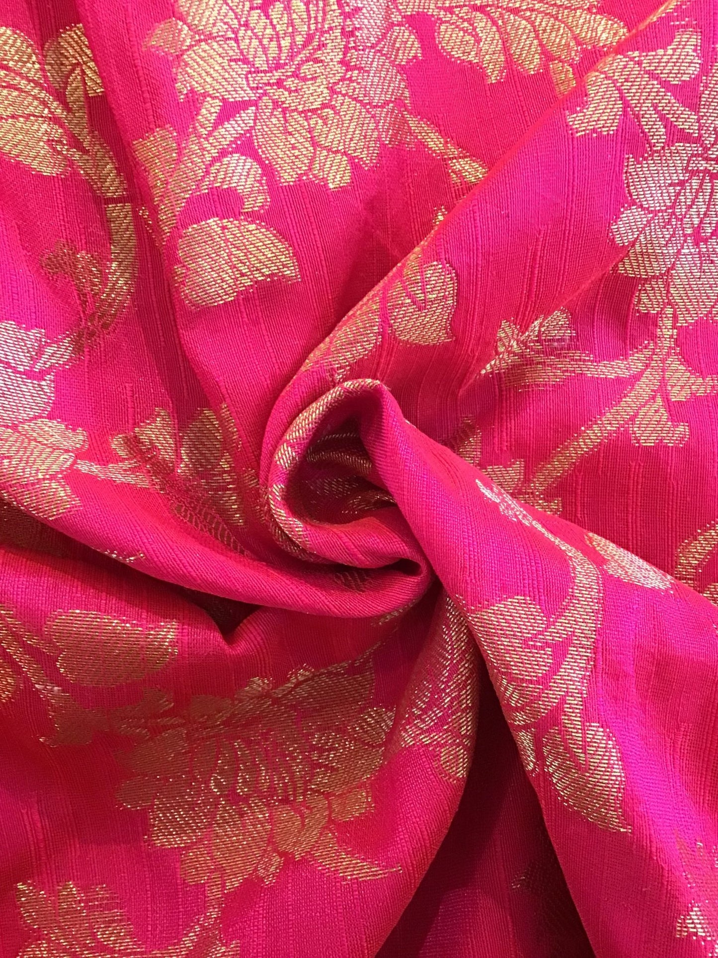 Dazzling pink dupion brocade - Violet Elizabeth - Haberdashery