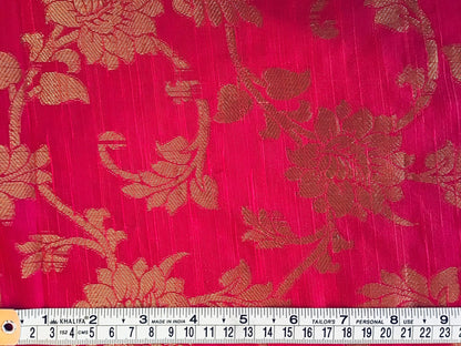 Dazzling pink dupion brocade - Violet Elizabeth - Haberdashery