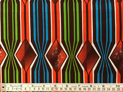 Diamond Geezer Wax print fabric - Violet Elizabeth - Haberdashery