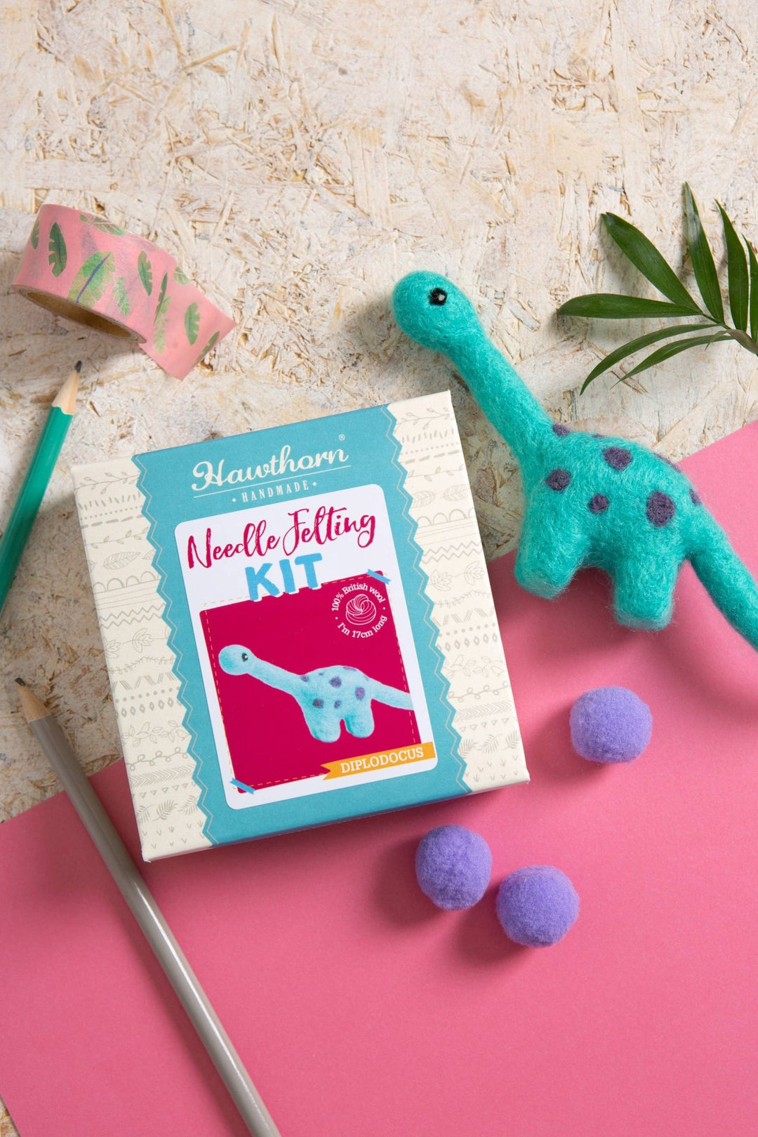 Diplodocus Mini Needle Felting Kit | Beginner Craft Kit - Violet Elizabeth - Haberdashery