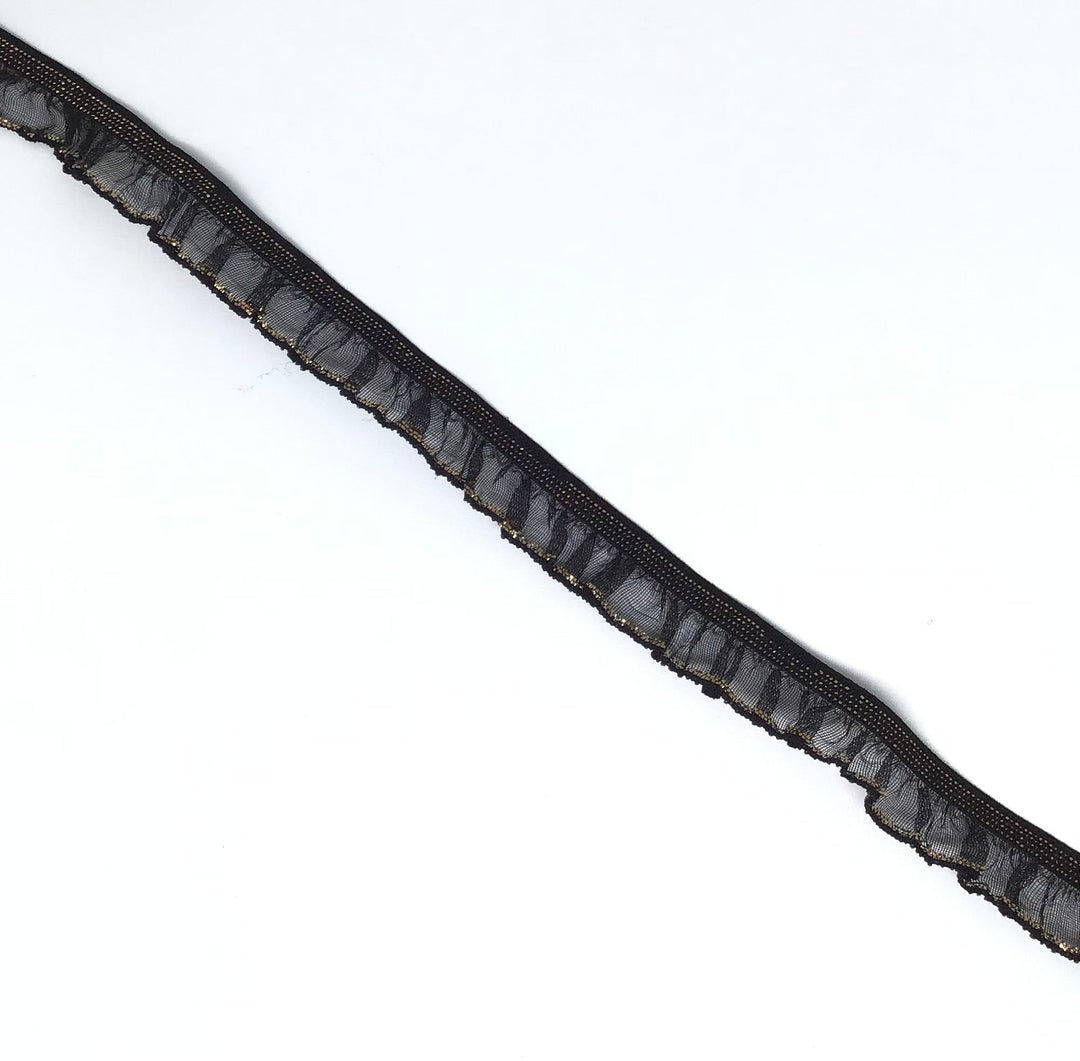 Elastic Black and gold for knickers 15mm - Violet Elizabeth - Haberdashery