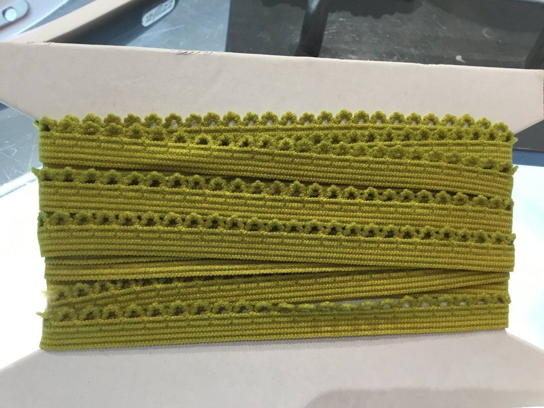 Elastic pink blush for knickers 8mm inc. scalloped edge - Violet Elizabeth - Haberdashery