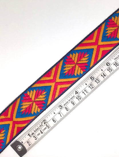 Embellished ribbon trim 30mm - Violet Elizabeth - Haberdashery