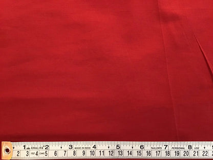 Equestrian Red Plain coloured Fabric 100% Cotton - Violet Elizabeth - Haberdashery