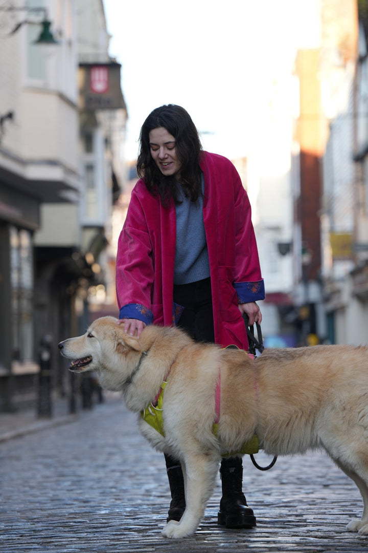 Fabulously Fuchsia Velvet Coat - Violet Elizabeth - Clothing