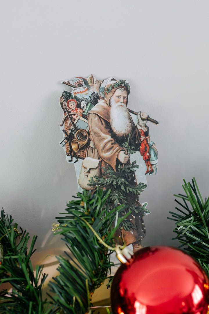 FATHER CHRISTMAS, TREE,TOYS NOSTALGIC CHRISTMAS CARD - Violet Elizabeth - Christmas Decorations