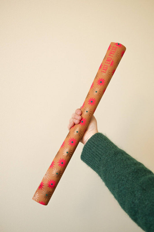 Festive Gift Wrap: Copper Bloom - Violet Elizabeth - 